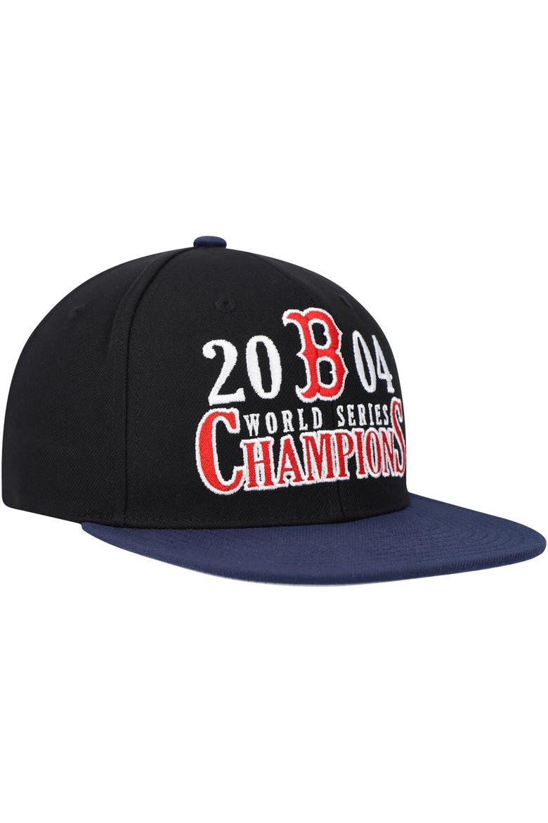 Men's Mitchell & Ness Black Boston Red Sox World Series Champs Snapback Hat, Alternate, color, Black