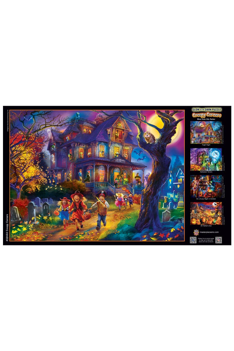 Creepy Corners 300 Piece Glow Puzzle, Alternate, color, Multicolor