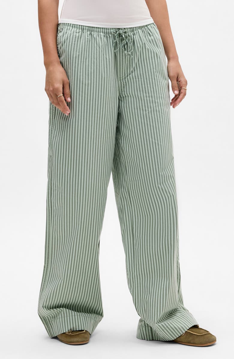 BDG Urban Outfitters Joey Stripe Cotton Drawstring Waist Pants, Main, color, Green
