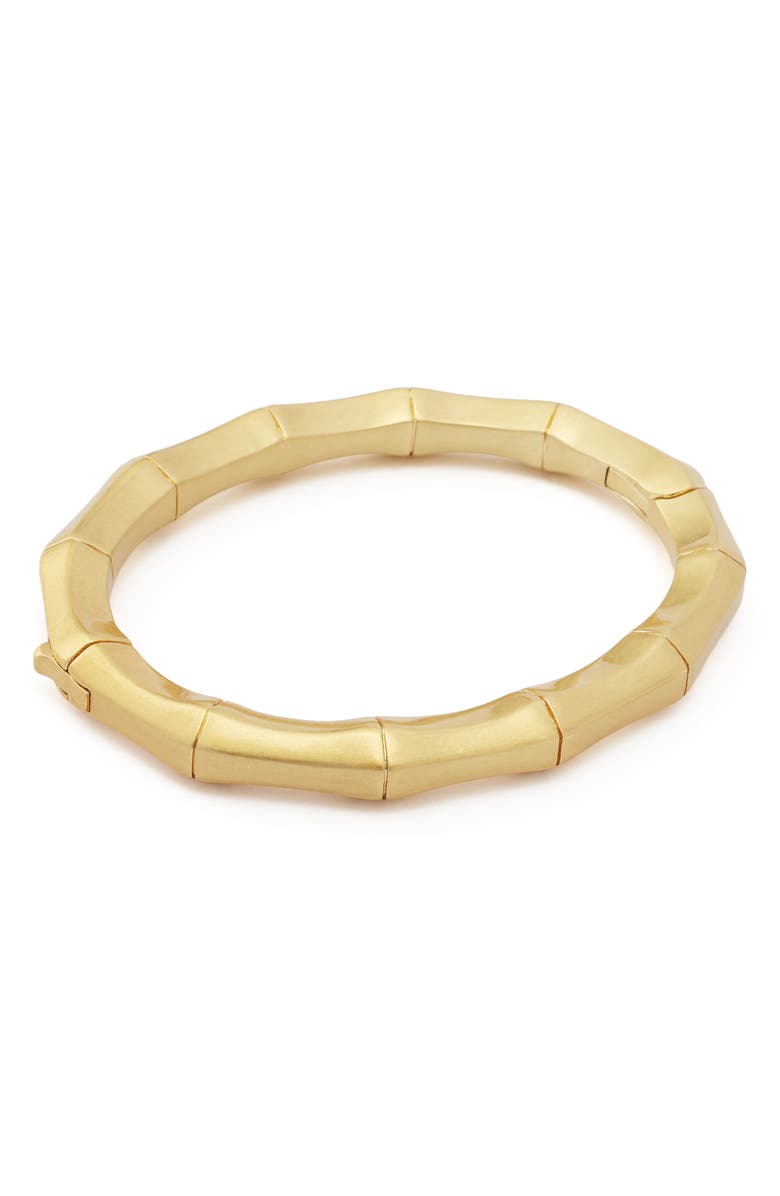 AllSaints Bamboo Texture Bangle, Alternate, color, Vintage Gold