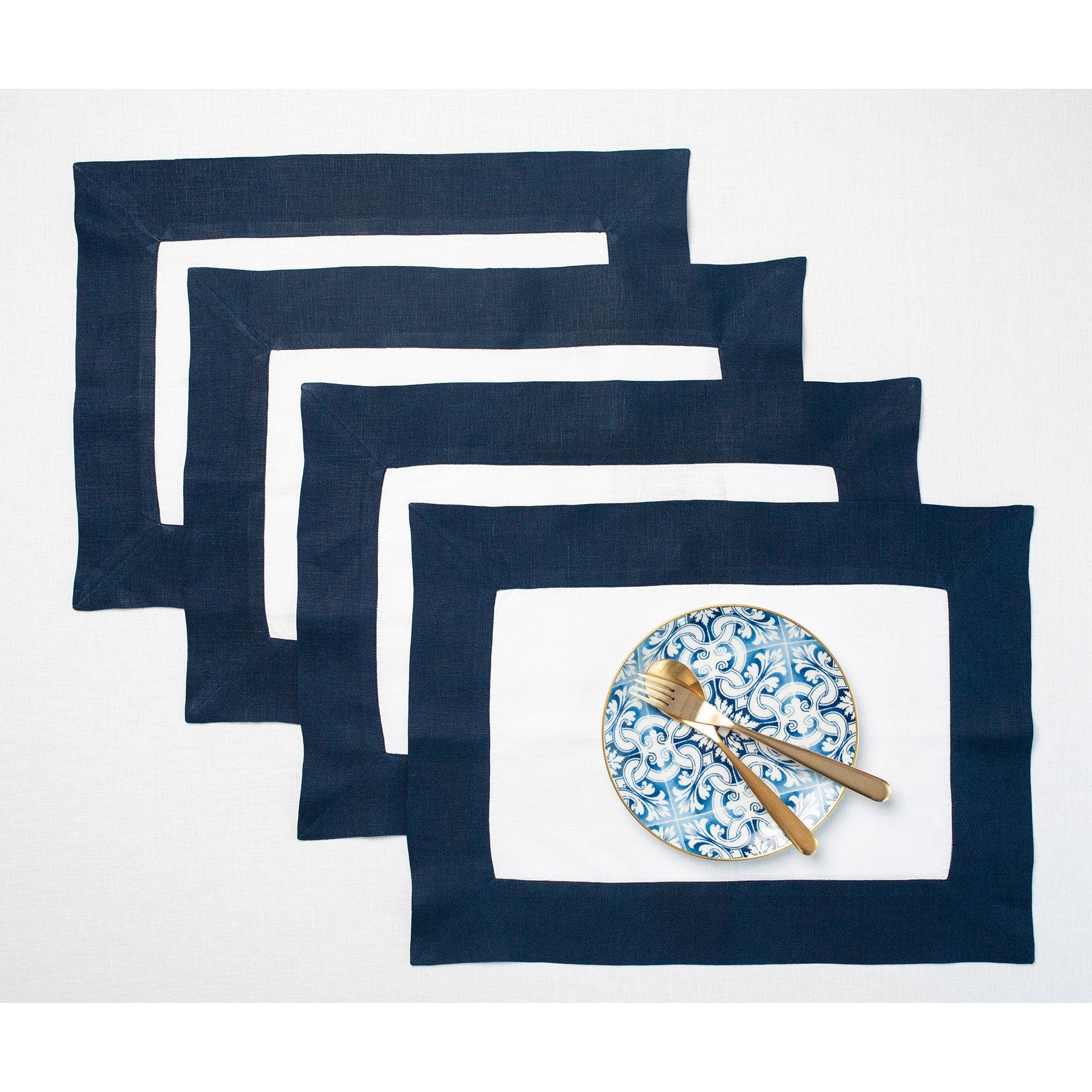 Navy and White