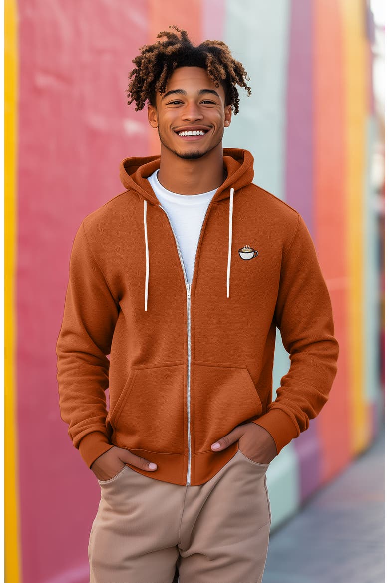 Cappuccino Zip Hoodie, Alternate, color, Autumn