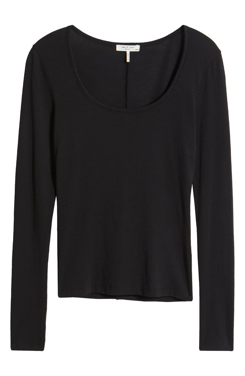 rag & bone Shaw Scoop Neck Cotton & Modal Top, Alternate, color, 