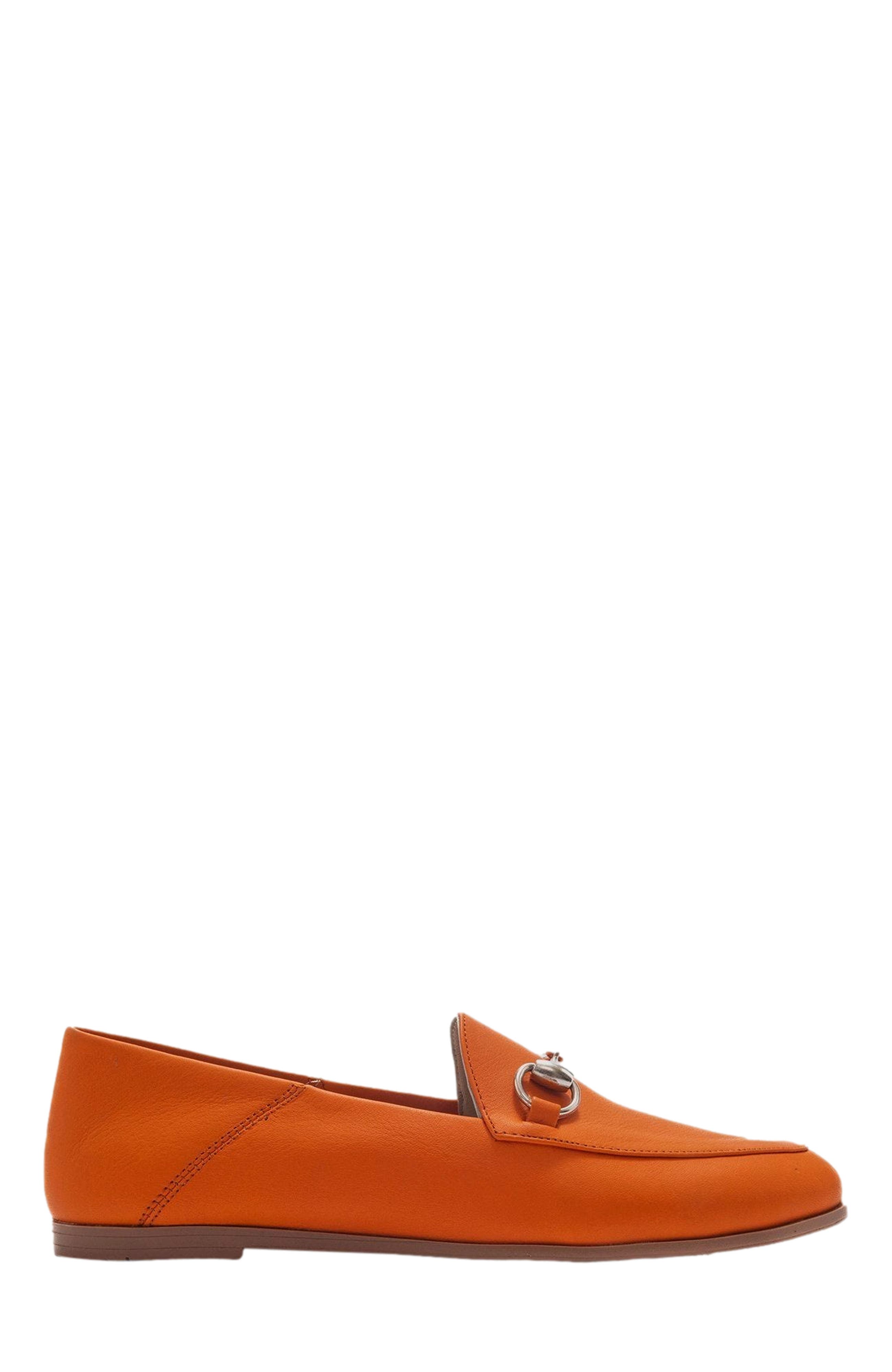 Penny Leather Horsebit Loafers, Alternate, color, Neon Orange Leather