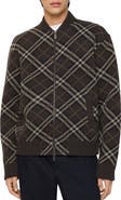 Burberry Check Wool Cashmere Bomber Jacket