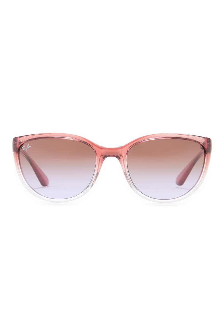 59mm Cat Eye Sunglasses, Main, color, LIGHT BROWN/ GRADIENT VIOLET