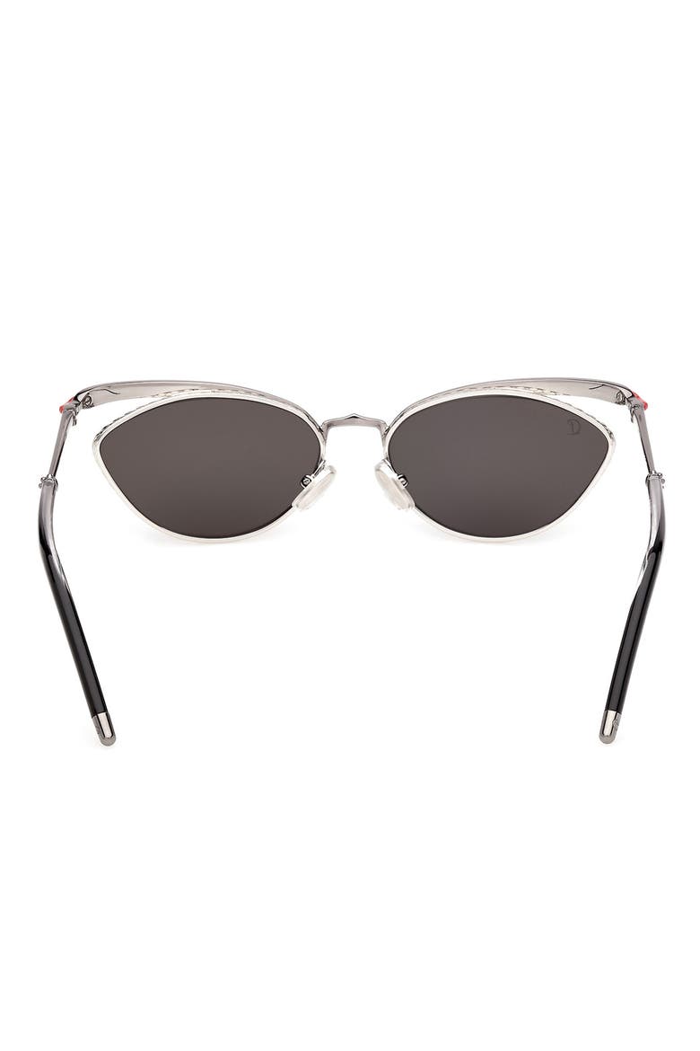 56mm Geometric Sunglasses, Alternate, color, RUTHENIUM / PALLADIUM