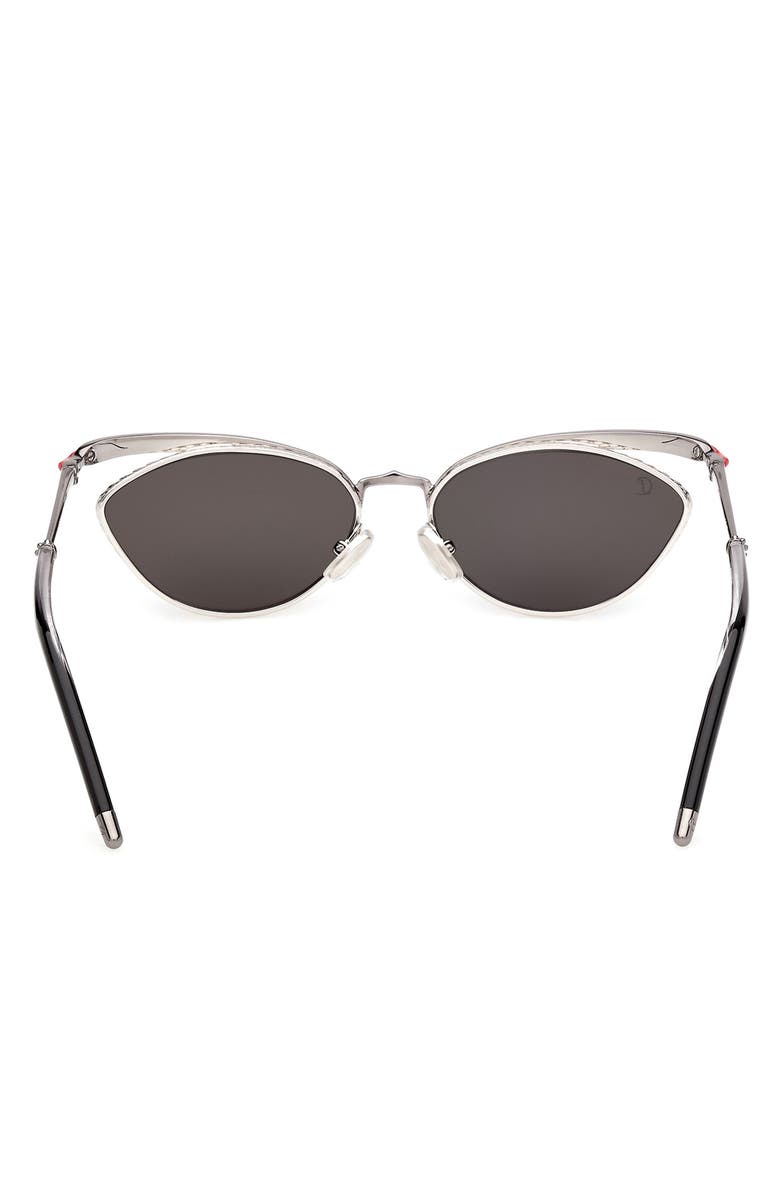 Christian Louboutin 56mm Geometric Sunglasses, Alternate, color, Ruthenium / Palladium