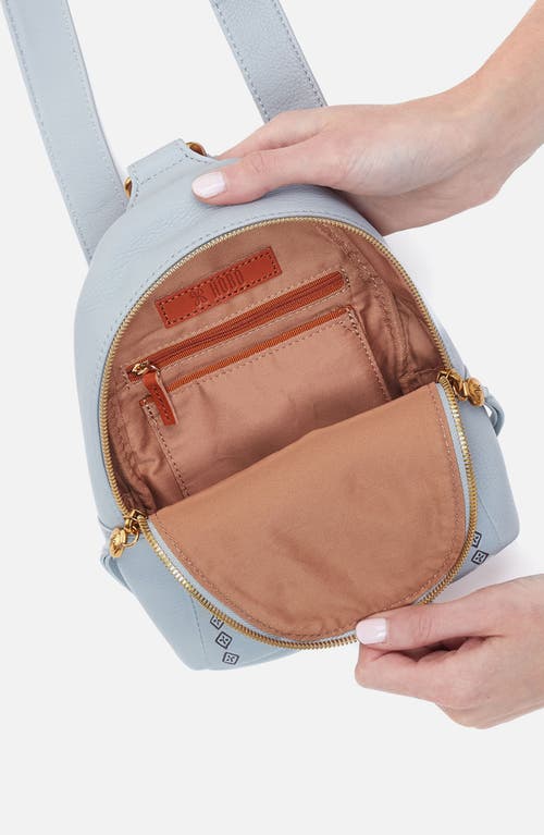 Hobo Fern Leather Sling Bag In Blue Pearl