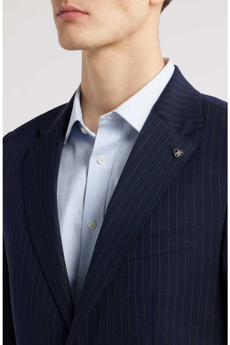 Modern Fit Pinstripe Two-Piece Suit, Alternate, color, NAVY STRIPE