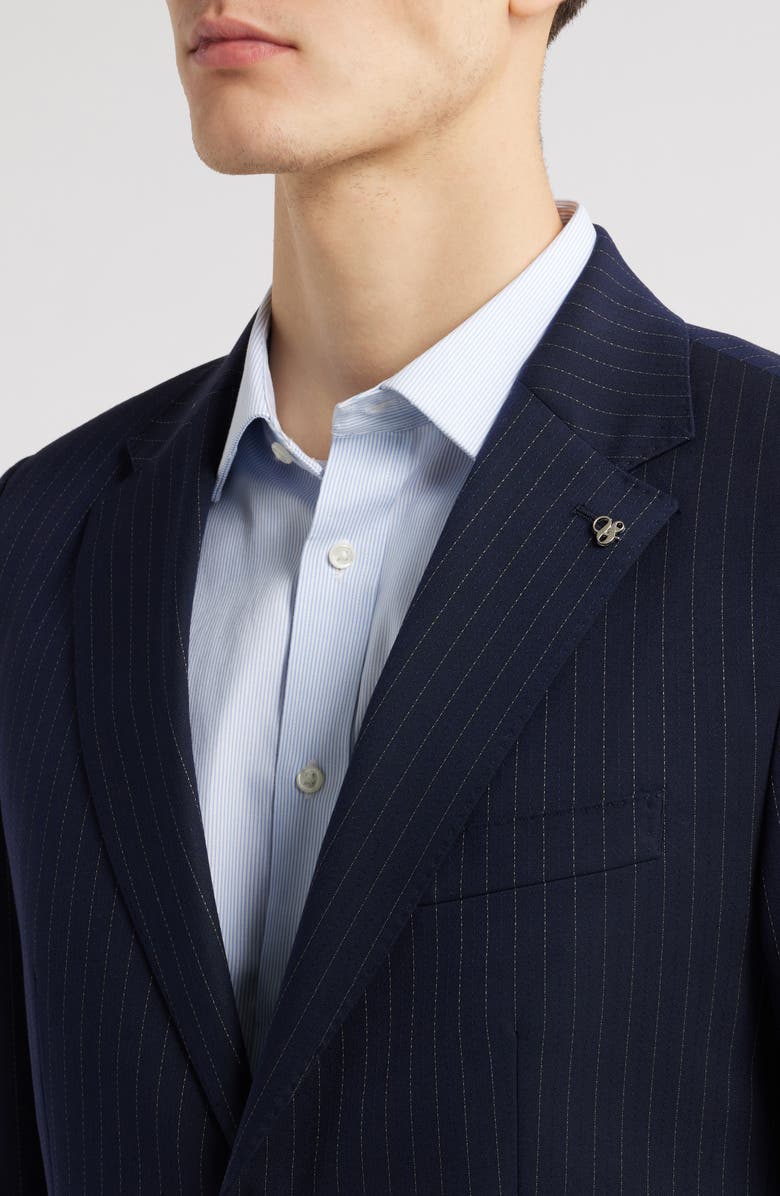 Scotch & Soda Modern Fit Pinstripe Two-Piece Suit, Alternate, color, Navy Stripe