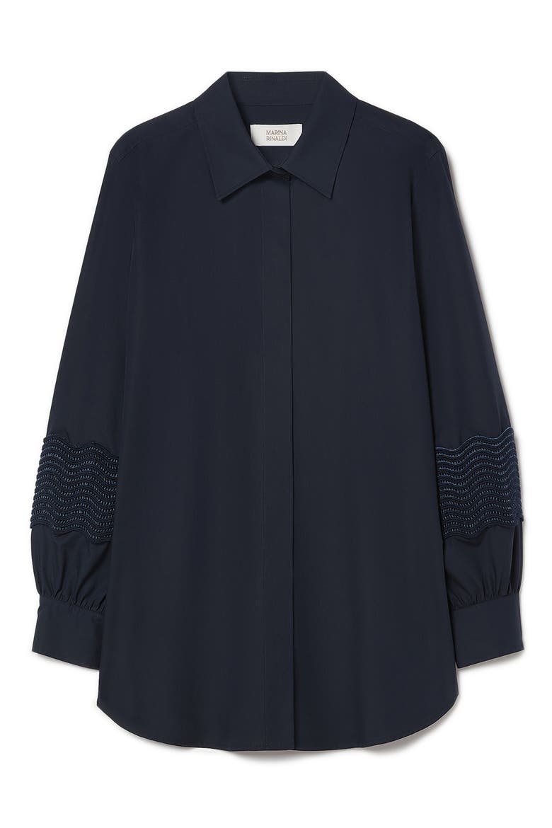 Soutache Detail Cotton Jacket, Alternate, color, NAVY
