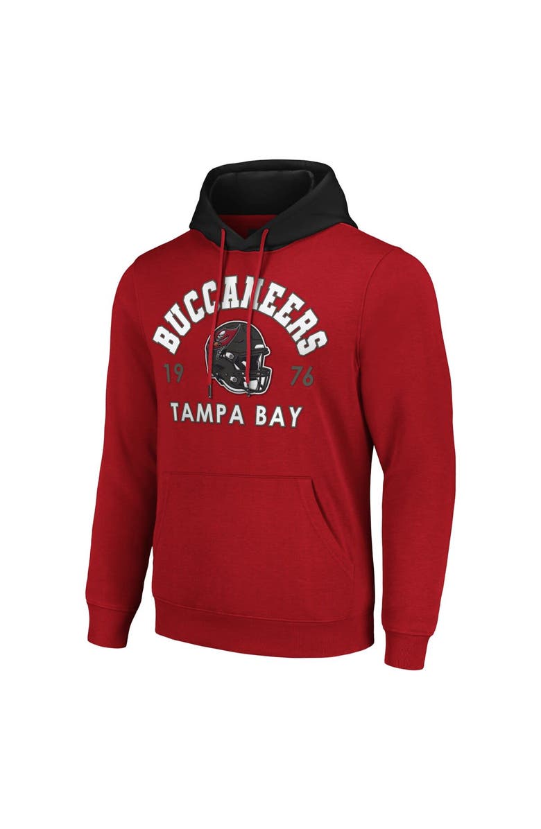 G-III SPORTS BY CARL BANKS Men's G-III Sports by Carl Banks Red Tampa Bay Buccaneers Colorblock Pullover Hoodie, Alternate, color,