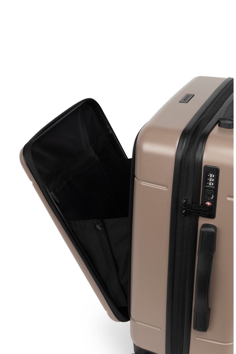 Hue 22-Inch Front Pocket Carry-On Suitcase, Alternate, color, CHOCOLATE