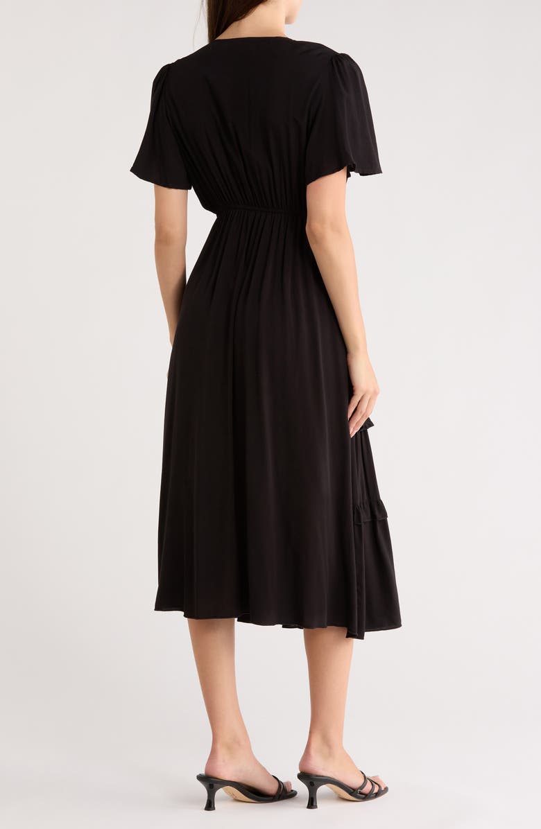 AREA STARS Ari Tiered Midi Dress, Alternate, color, Black