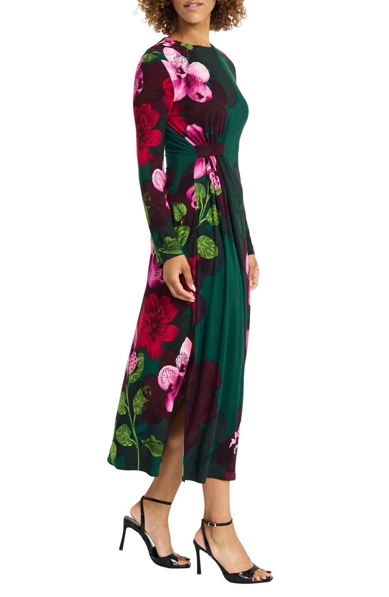 Maggy London Floral Print Long Sleeve Maxi Dress, Alternate, color, 