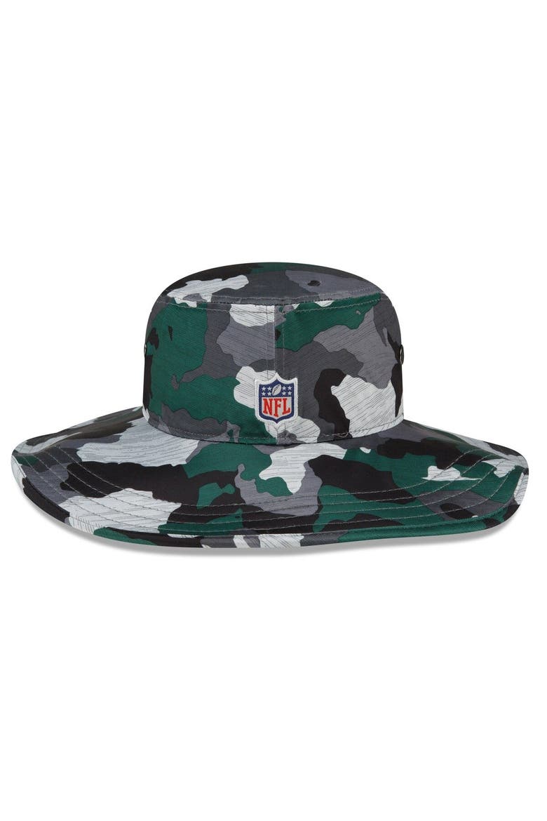 Men's New Era Camo Green Bay Packers 2022 NFL Training Camp Official Panama Bucket Hat, Alternate, color, Camo
