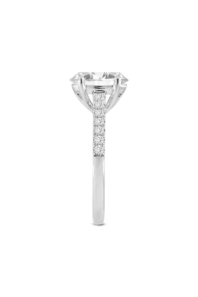 Solce 14K Gold Oval Lab Grown Diamond Engagement Ring - 2.2 Cts, Alternate, color, 14K White Gold
