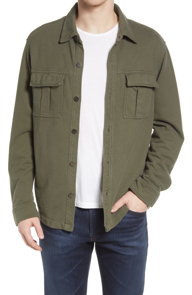 AG Men's Elias Military Cotton Overshirt, Main, color, Infantry Green