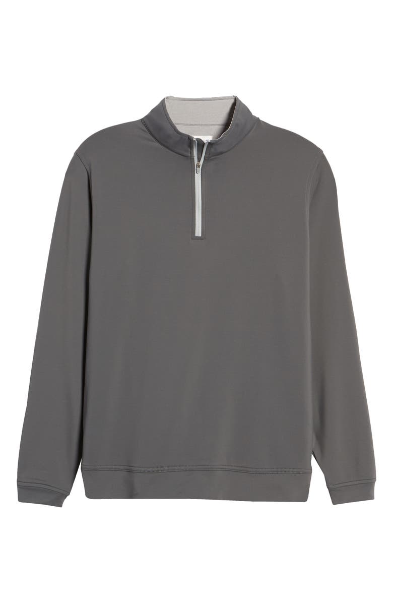 Peter Millar Perth Performance Quarter Zip Sweatshirt, Alternate, color, Iron
