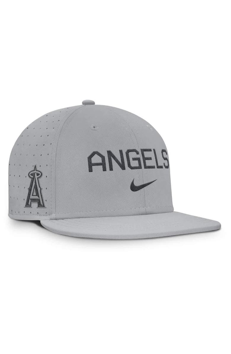 Nike Men's Nike Gray Los Angeles Angels True Performance Fitted Hat, Main, color, 