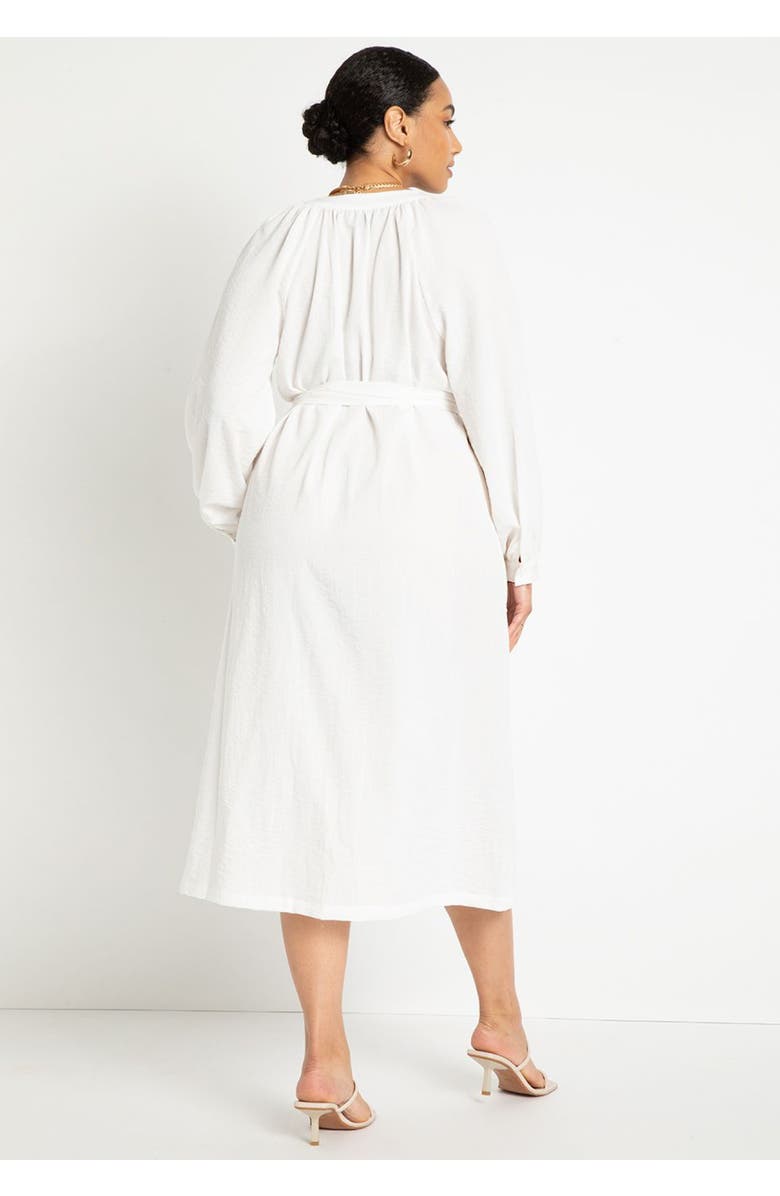 ELOQUII Relaxed Dress with Applique, Alternate, color, Jet Stream