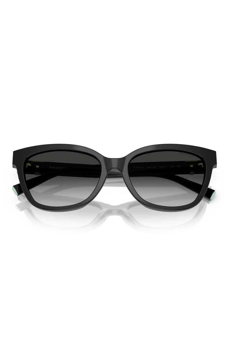 55mm Gradient Cat Eye Sunglasses, Alternate, color, BLACK / GREY GRADIENT
