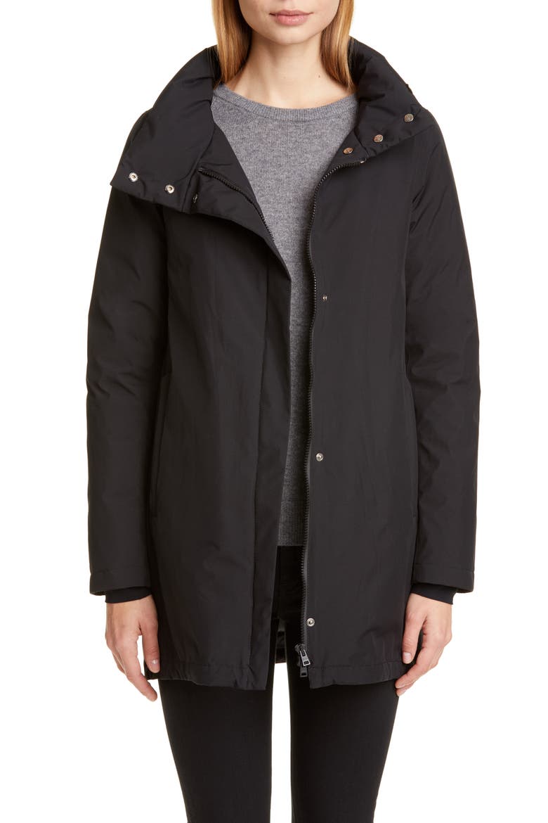 Gore-Tex® Coat with Removable Down Bib, Alternate, color, BLACK