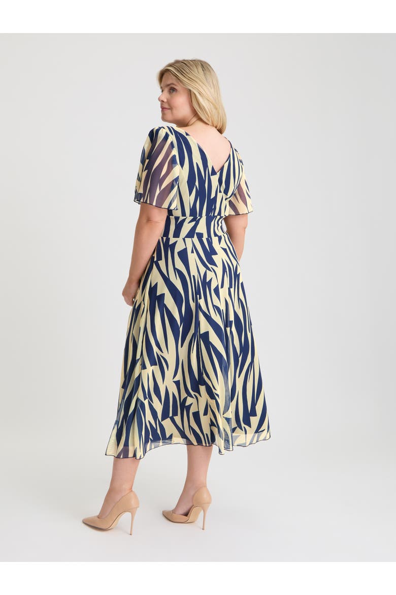 Victoria Brush Angel Sleeve Midi Dress, Alternate, color, Marine Ivory