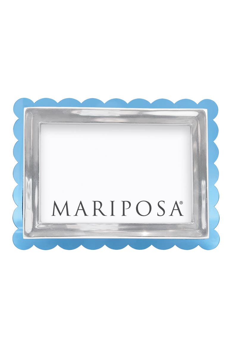 Acrylic Scallop Picture Frame, Alternate, color, BLUE