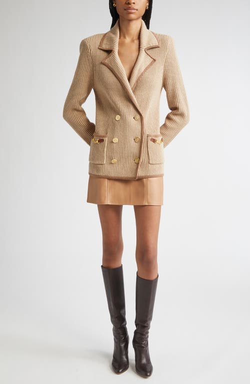 L'agence Yvette Belted Faux Leather Miniskirt In Brown