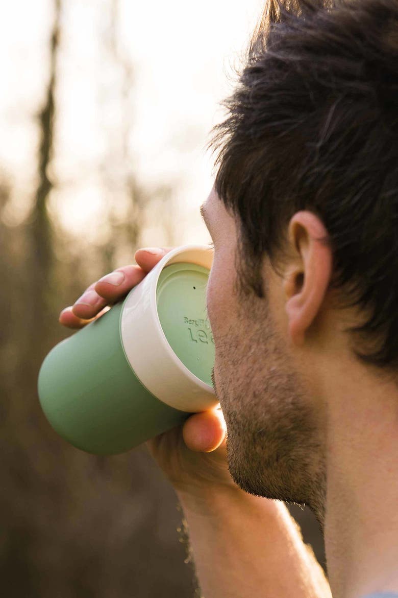 Green Leo Porcelain 11.16oz. Travel Mug, Alternate, color, GREEN