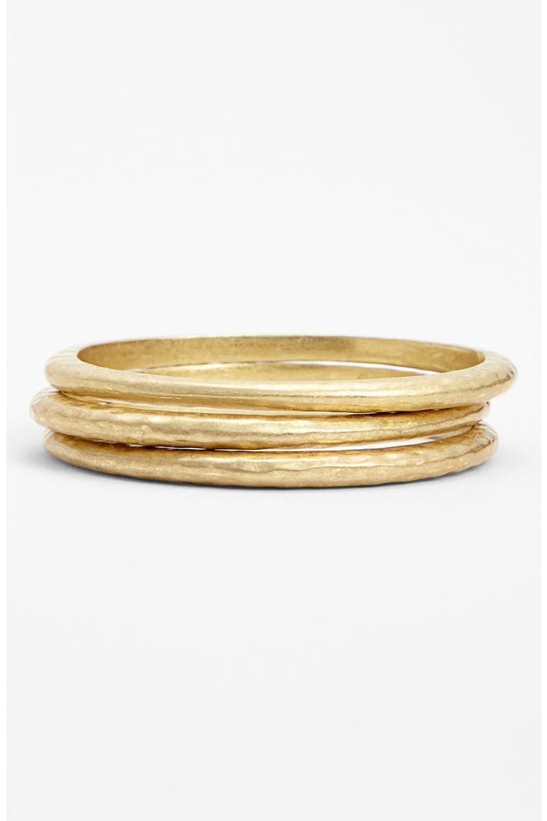 Hammered Bangles, Alternate, color, GOLD