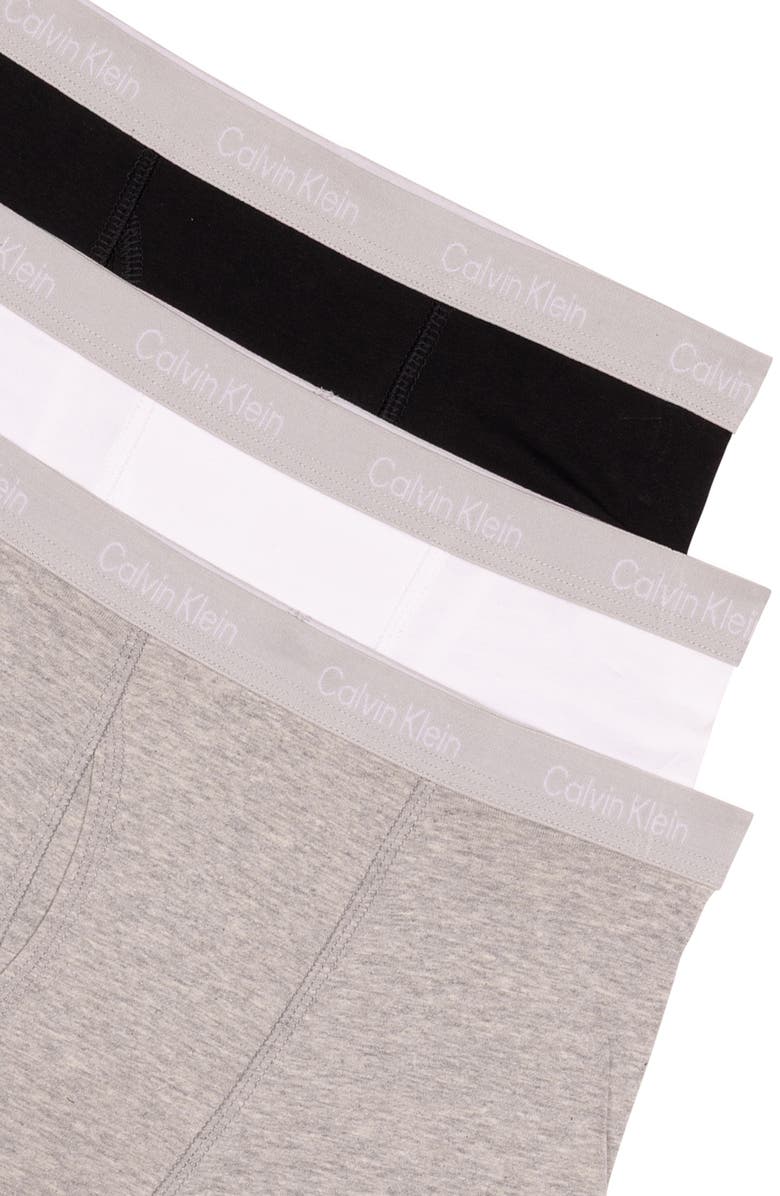 Calvin Klein Kids' Assorted 3-Pack Stretch Cotton Boxer Briefs, Alternate, color, White/ Heather Grey/ Black