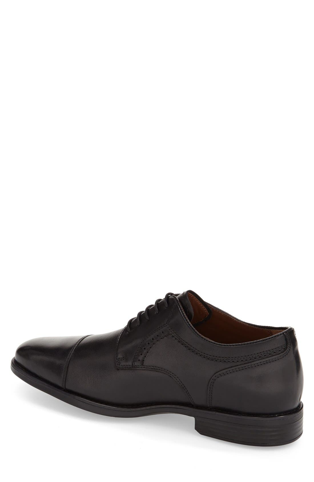 Johnston & Murphy 'Branning' Waterproof Cap Toe Derby, Alternate, color, Black