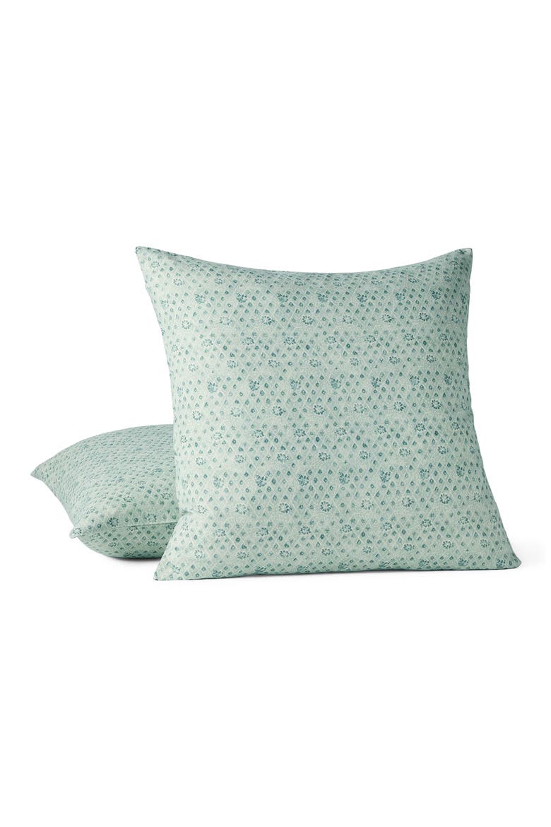 Coral Bell Print Throw Pillow Cover, Main, color, SEA GREEN