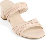 Elizée Sophia Sandal Leather Block Mid-Heel Mules