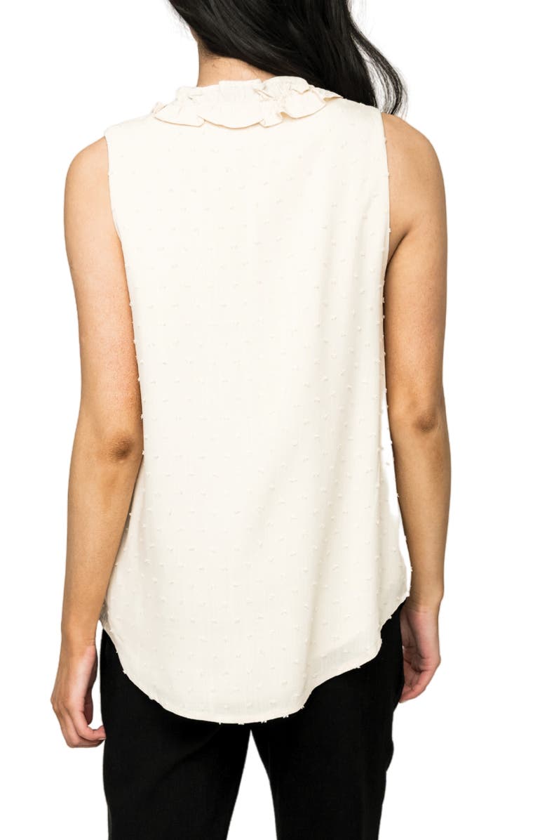 GIBSONLOOK Ruffle Trim Sleeveless Top, Alternate, color, 