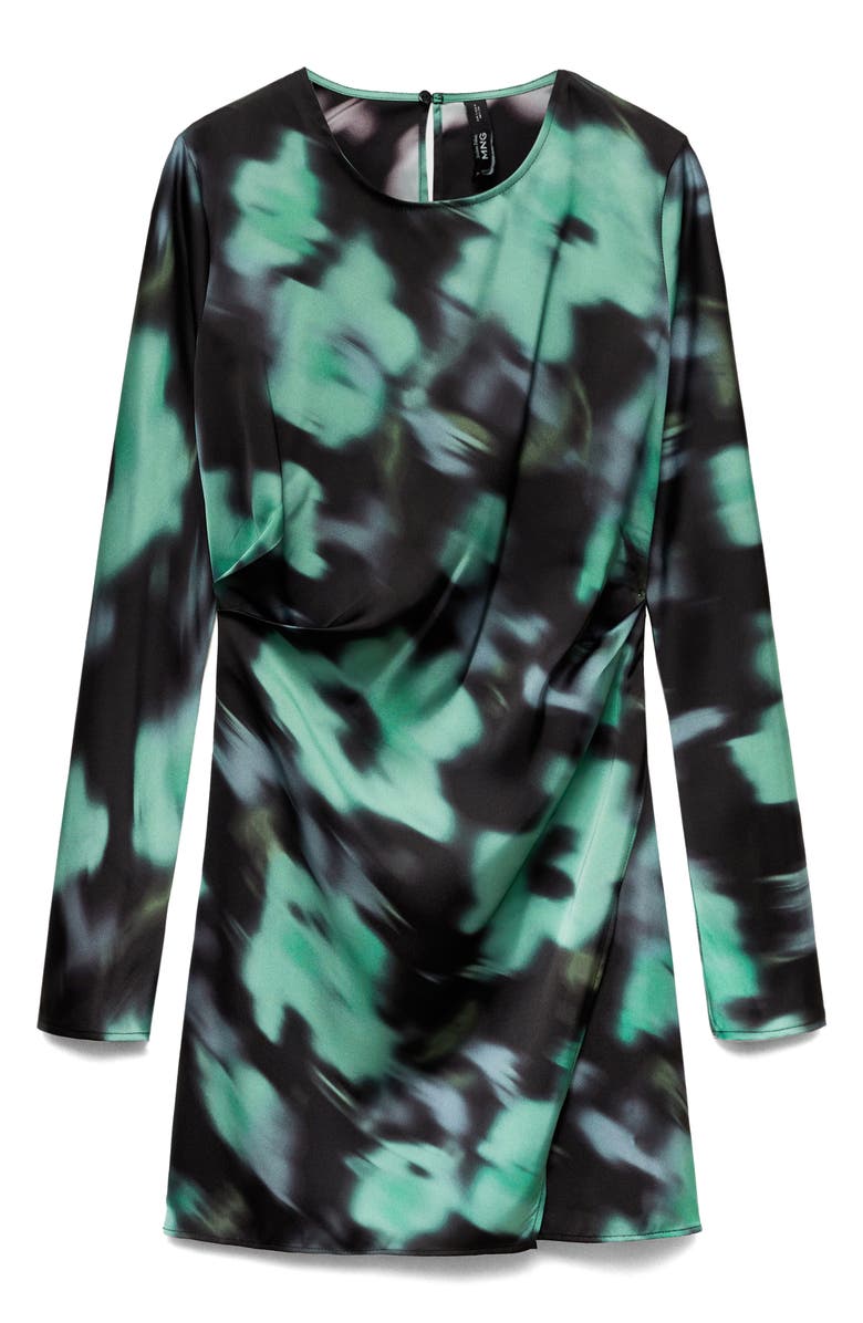 MANGO Print Long Sleeve Minidress, Alternate, color,