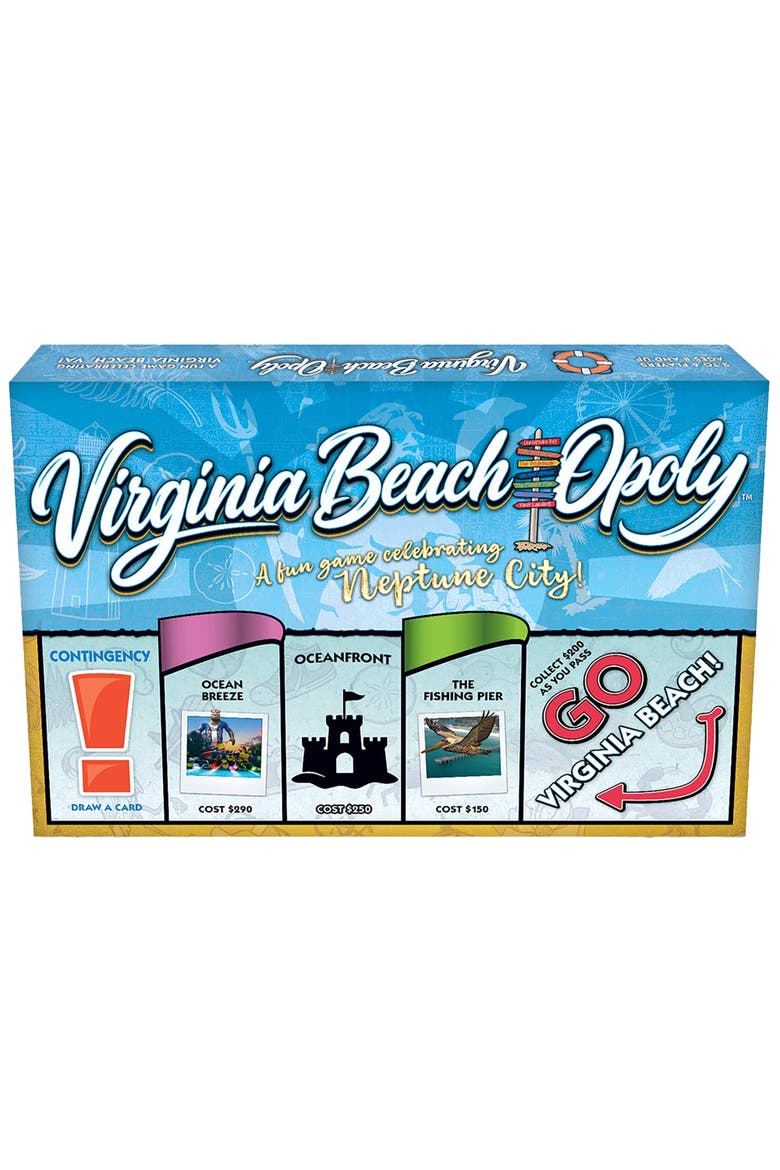 Virginia Beach Opoly Board Game, Main, color, Multicolored