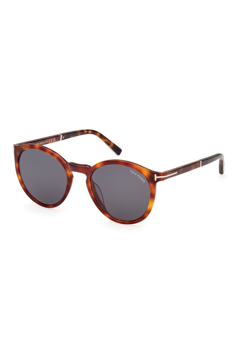 51mm Gradient Round Sunglasses, Alternate, color, BLONDE HAVANA / SMOKE