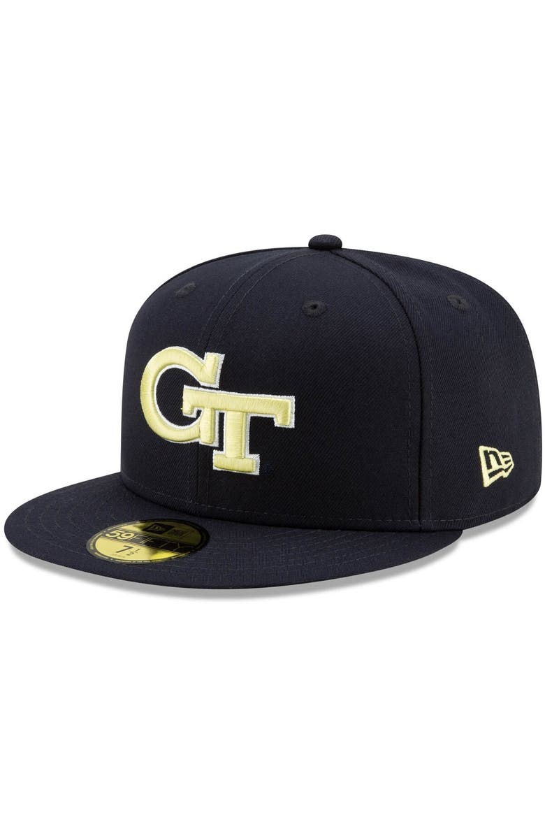 New Era Men's New Era Navy Georgia Tech Yellow Jackets Primary Team Logo Basic 59FIFTY Fitted Hat, Main, color, Navy