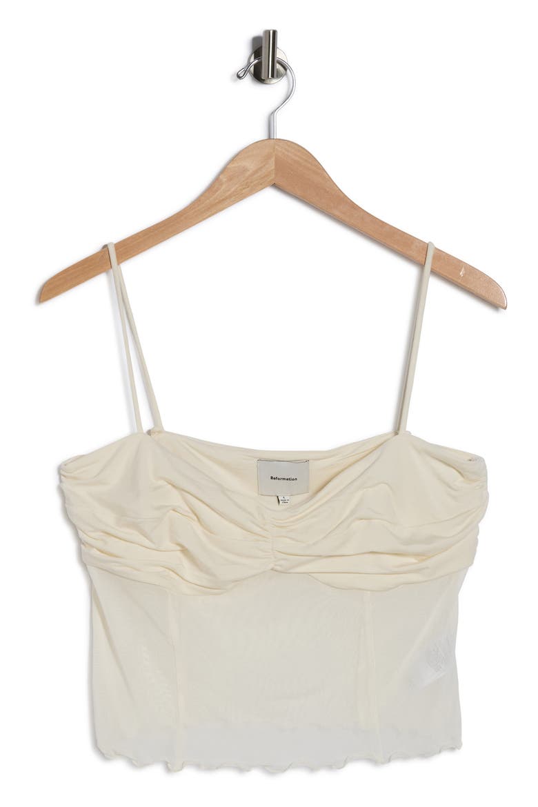 Milly Mesh Crop Camisole, Main, color, FIOR DI LATTE