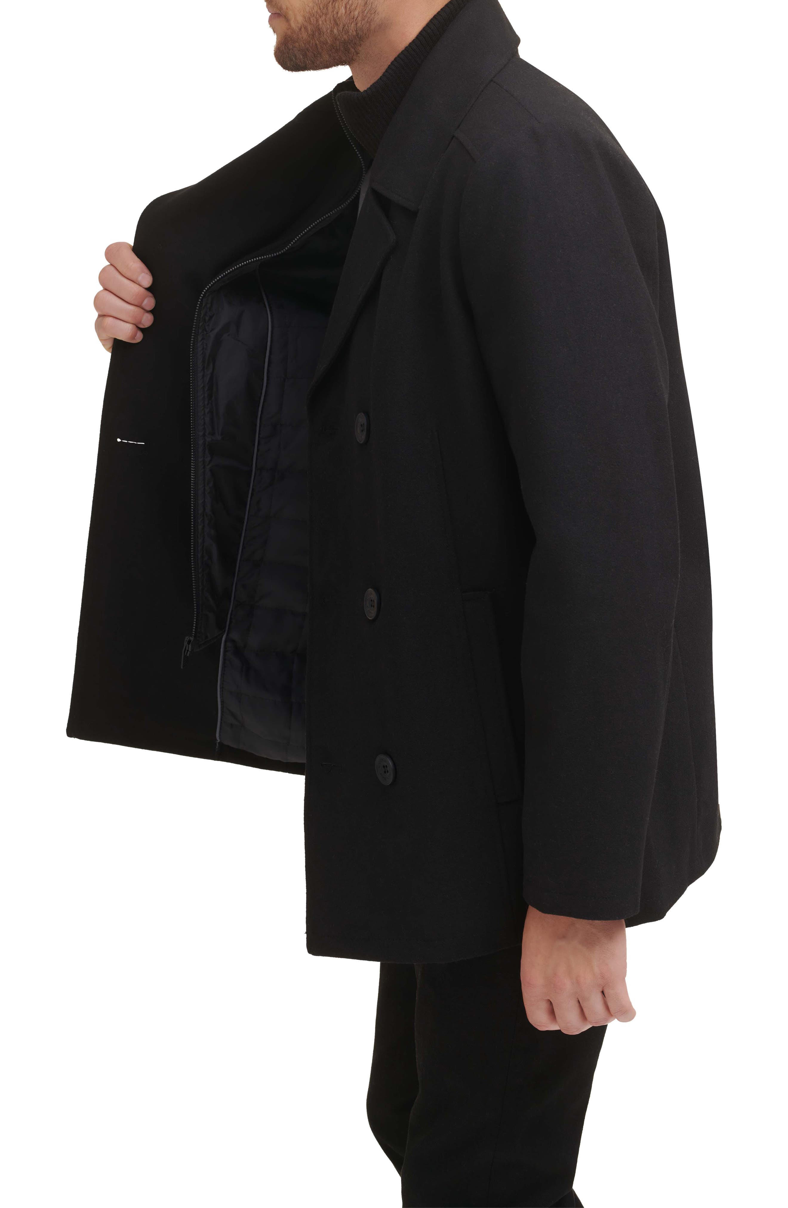Manteau Peacoat Kenneth Cole New York - Taille 2, Couleur Frost (blanc Cassé), Laine Mélangée, Neuf Avec étiquettes