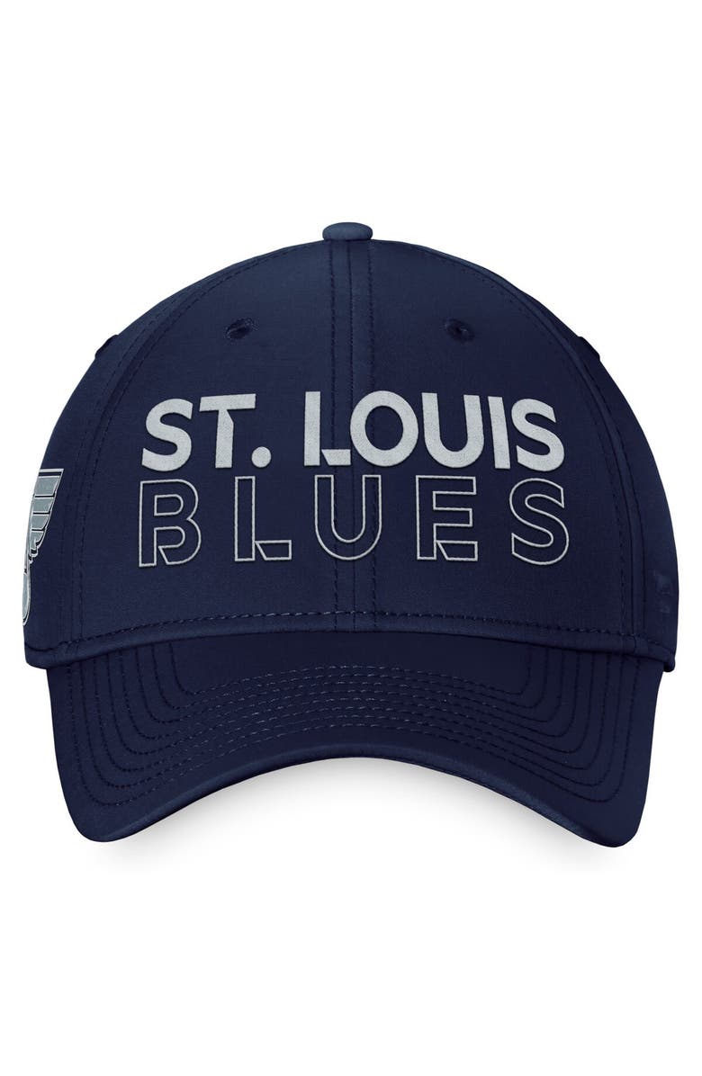 FANATICS Men's Fanatics Branded Navy St. Louis Blues Authentic Pro Road Flex Hat, Alternate, color, Navy