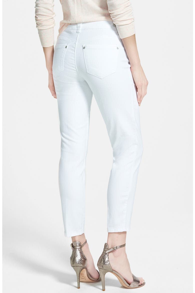 'Silky' Stretch Ankle Skinny Jeans (Nordstrom Exclusive), Alternate, color, OPTIC WHITE