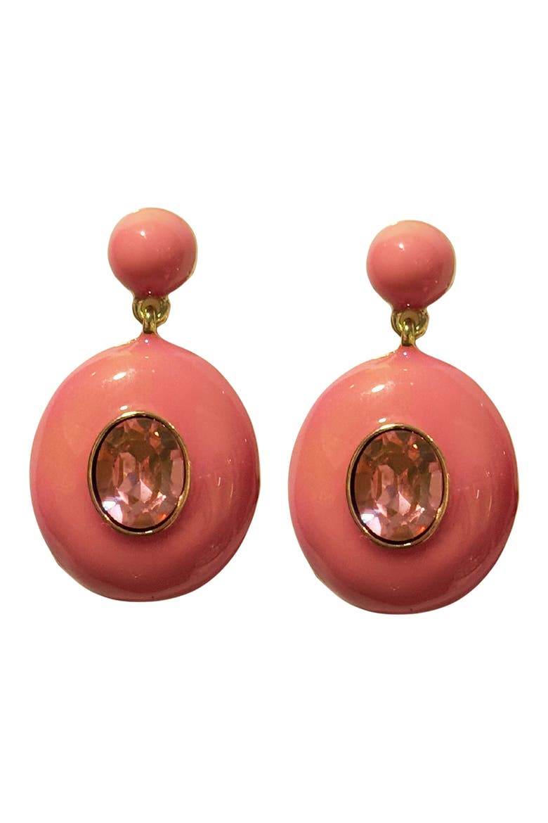 Maggie Crystal Drop Earrings, Main, color, SUNSET