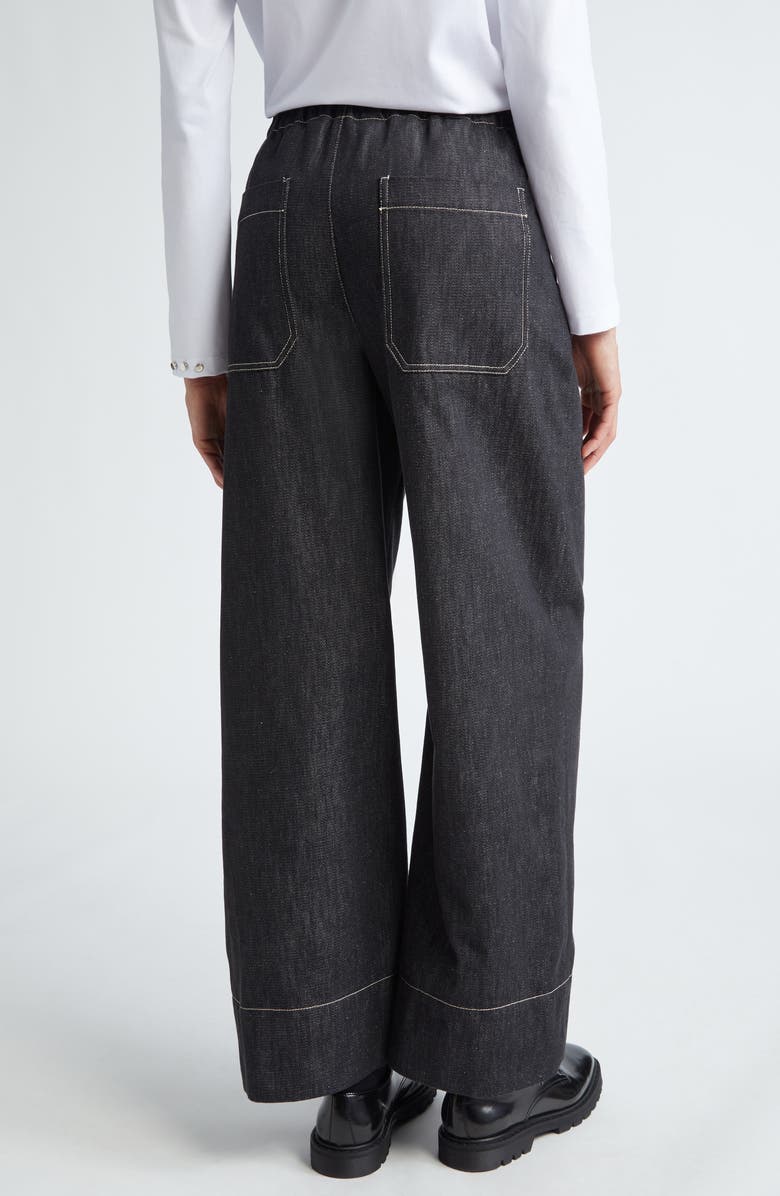 Max Mara Omelia Wide Leg Cotton Trousers, Alternate, color, 