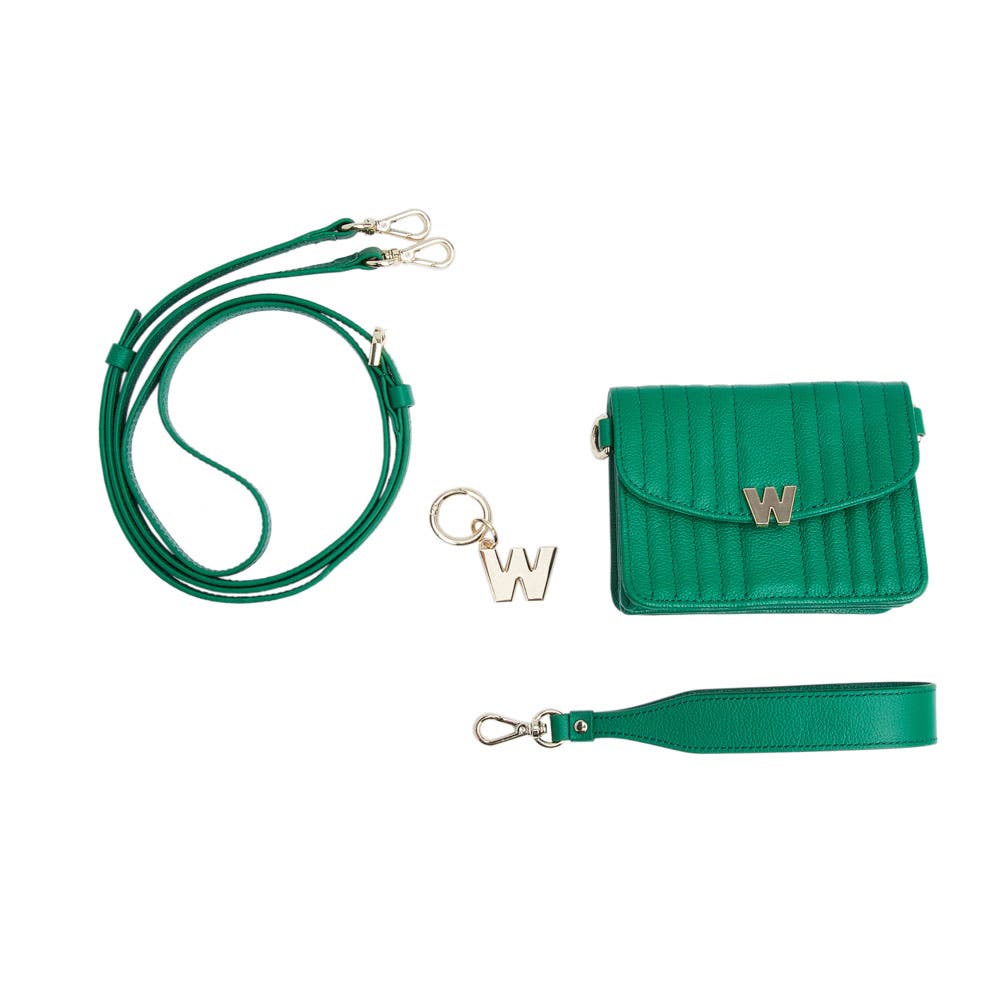 Mimi Mini Bag with Wristlet & Lanyard, Alternate, color, Forest Green