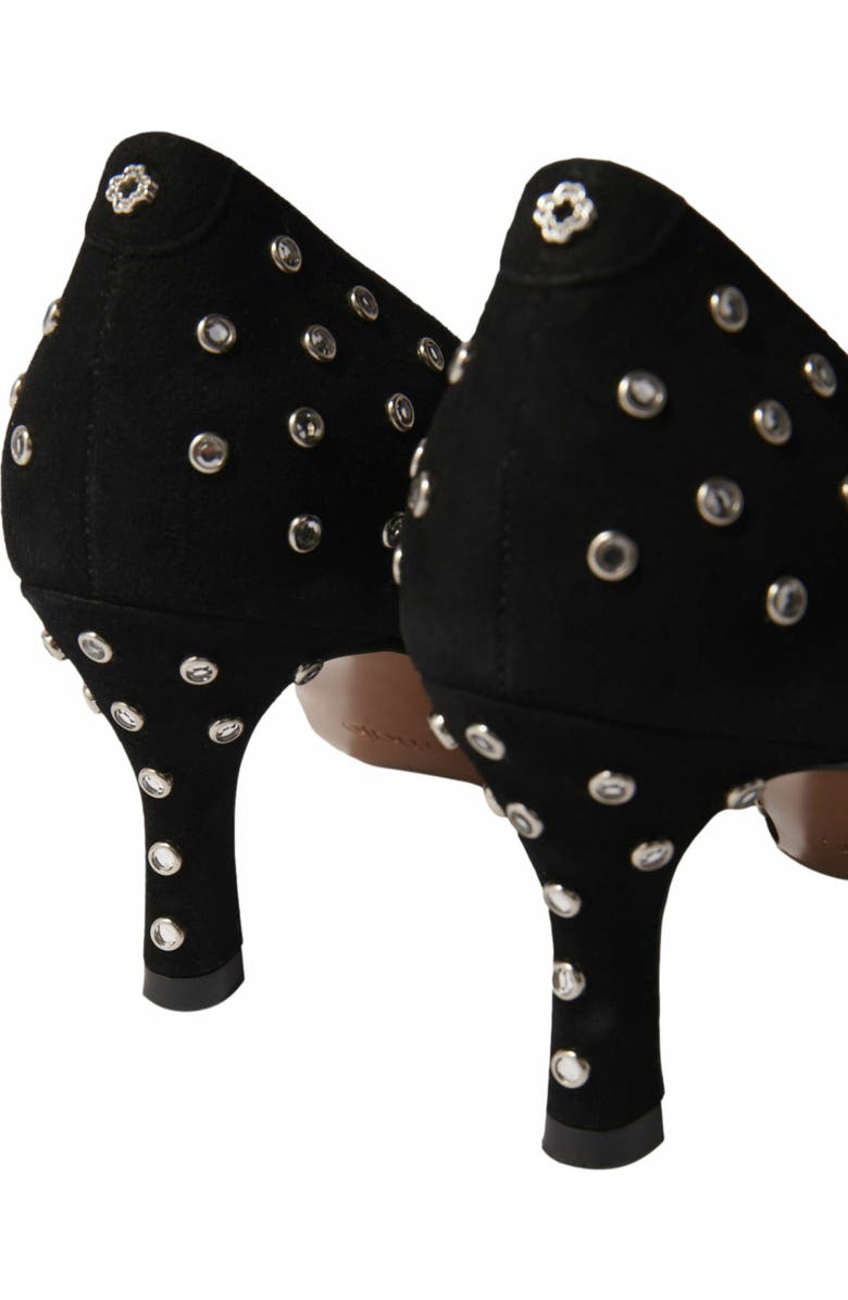 maje Rhinestone pumps with pointed toes, Alternate, color, Black